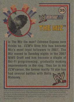 2007 Topps Heritage III WWE #35 The Miz Back
