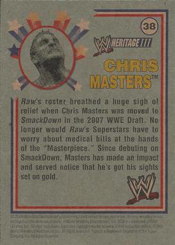 2007 Topps Heritage III WWE #38 Chris Masters  Back