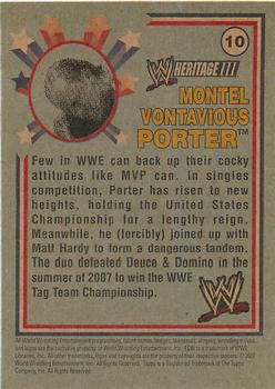 2007 Topps Heritage III WWE #10 Montel Vontavious Porter  Back