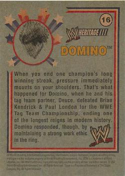 2007 Topps Heritage III WWE #16 Domino  Back