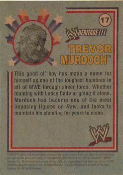 2007 Topps Heritage III WWE #17 Trevor Murdoch  Back