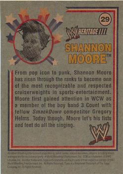 2007 Topps Heritage III WWE #29 Shannon Moore  Back