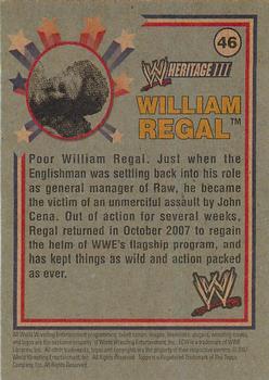 2007 Topps Heritage III WWE #46 William Regal  Back