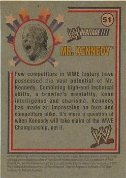 2007 Topps Heritage III WWE #51 Mr. Kennedy  Back