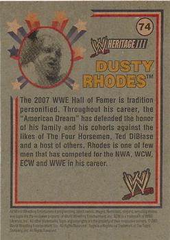 2007 Topps Heritage III WWE #74 Dusty Rhodes  Back