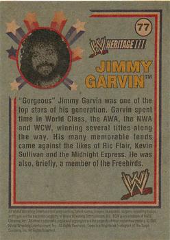 2007 Topps Heritage III WWE #77 Jimmy Garvin  Back