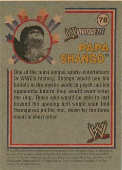 2007 Topps Heritage III WWE #78 Papa Shango  Back