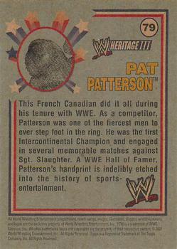 2007 Topps Heritage III WWE #79 Pat Patterson  Back