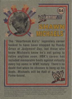 2007 Topps Heritage III WWE #54 Shawn Michaels  Back