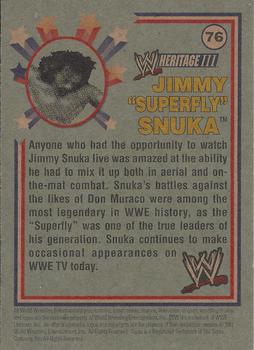 2007 Topps Heritage III WWE #76 Superfly Jimmy Snuka Back