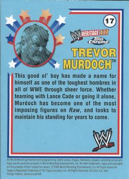 2008 Topps Chrome Heritage III WWE #17 Trevor Murdoch  Back