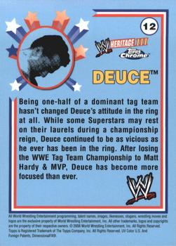 2008 Topps Chrome Heritage III WWE #12 Deuce  Back