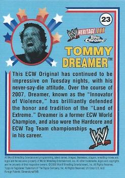 2008 Topps Chrome Heritage III WWE #23 Tommy Dreamer  Back
