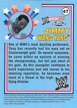 2008 Topps Chrome Heritage III WWE #47 Jimmy Wang Yang  Back