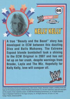 2008 Topps Chrome Heritage III WWE #66 Kelly Kelly  Back