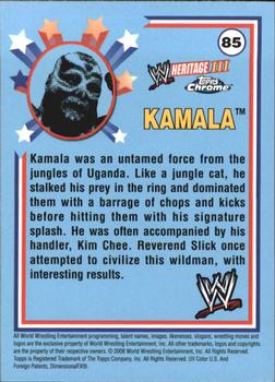 2008 Topps Chrome Heritage III WWE #85 Kamala  Back