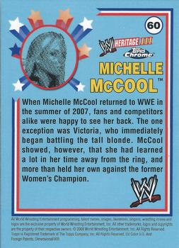 2008 Topps Chrome Heritage III WWE #60 Michelle McCool  Back
