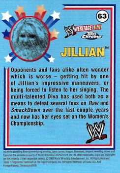 2008 Topps Chrome Heritage III WWE #63 Jillian  Back