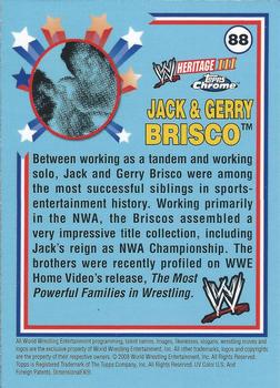 2008 Topps Chrome Heritage III WWE #88 Jack and Gerry Brisco  Back
