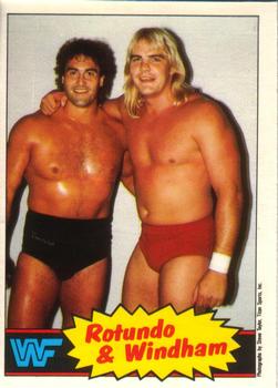 1985 O-Pee-Chee WWF Pro Wrestling Stars #18 Mike Rotundo / Barry Windham Front