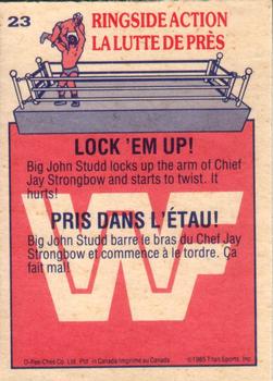 1985 O-Pee-Chee WWF Pro Wrestling Stars #23 Lock 'Em Up! Back