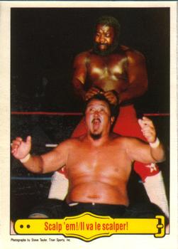 1985 O-Pee-Chee WWF Pro Wrestling Stars #24 Scalp 'Em! Front