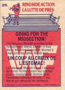 1985 O-Pee-Chee WWF Pro Wrestling Stars #25 Going For The Midsection! Back