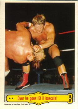1985 O-Pee-Chee WWF Pro Wrestling Stars #30 Over He Goes! Front