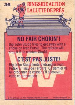 1985 O-Pee-Chee WWF Pro Wrestling Stars #36 No Fair Chokin'! Back