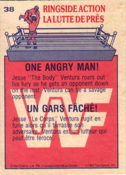 1985 O-Pee-Chee WWF Pro Wrestling Stars #38 One Angry Man! Back
