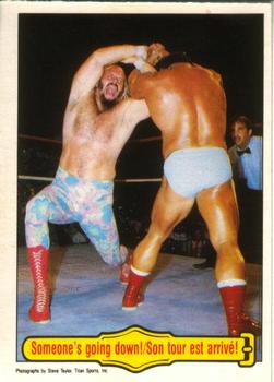 1985 O-Pee-Chee WWF Pro Wrestling Stars #39 Someone's Going Down! Front