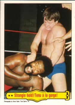 1985 O-Pee-Chee WWF Pro Wrestling Stars #40 Strangle Hold! Front