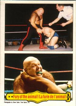 1985 O-Pee-Chee WWF Pro Wrestling Stars #55 Fury Of The Animal! Front