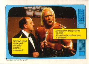1985 O-Pee-Chee WWF Pro Wrestling Stars #57 Gene Okerlund / Hulk Hogan Front
