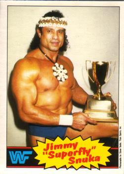 1985 O-Pee-Chee WWF Pro Wrestling Stars #6 Superfly Jimmy Snuka Front