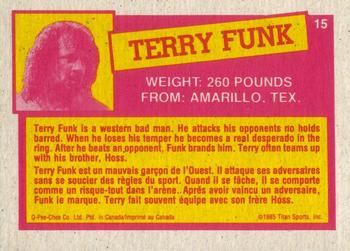 1985 O-Pee-Chee WWF Pro Wrestling Stars Series 2 #15 Terry Funk Back