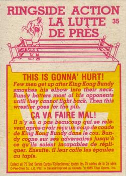 1985 O-Pee-Chee WWF Pro Wrestling Stars Series 2 #35 This Is Gonna' Hurt! Back