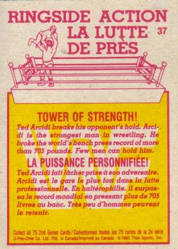 1985 O-Pee-Chee WWF Pro Wrestling Stars Series 2 #37 Tower Of Strength! Back
