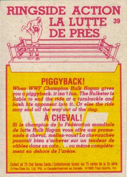 1985 O-Pee-Chee WWF Pro Wrestling Stars Series 2 #39 Piggyback! Back