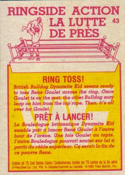 1985 O-Pee-Chee WWF Pro Wrestling Stars Series 2 #43 Ring Toss! Back