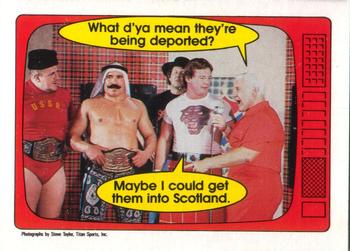 1985 O-Pee-Chee WWF Pro Wrestling Stars Series 2 #54 Volkoff/Sheik/Orton/Piper/Blassie Front