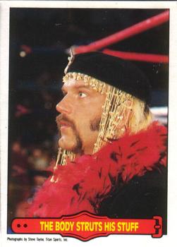 1985 O-Pee-Chee WWF Pro Wrestling Stars Series 2 #70 The Body Struts His Stuff Front