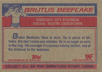 1985 Topps WWF Pro Wrestling Stars #10 Brutus Beefcake Back