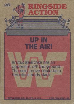 1985 Topps WWF Pro Wrestling Stars #26 Up In The Air! Back