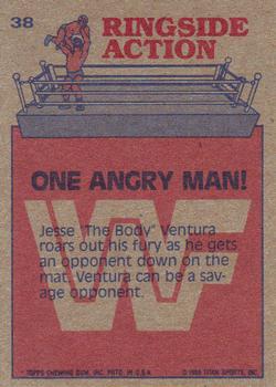 1985 Topps WWF Pro Wrestling Stars #38 One Angry Man! Back