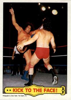 1985 Topps WWF Pro Wrestling Stars #45 Kick To The Face! Front