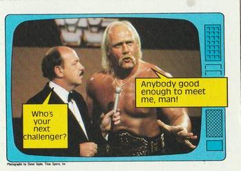 1985 Topps WWF Pro Wrestling Stars #57 Gene Okerlund / Hulk Hogan Front