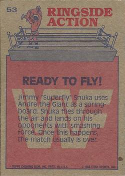 1985 Topps WWF Pro Wrestling Stars #53 Ready To Fly! Back