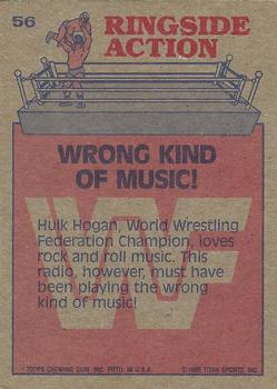1985 Topps WWF Pro Wrestling Stars #56 Wrong Kind Of Music! Back