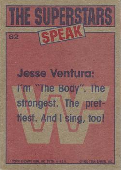 1985 Topps WWF Pro Wrestling Stars #62 Gene Okerlund / Jesse Ventura Back